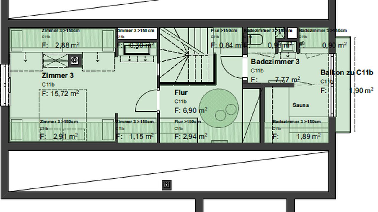 Dachgeschoß CHALET 11B Dachgeschoß CHALET 11B